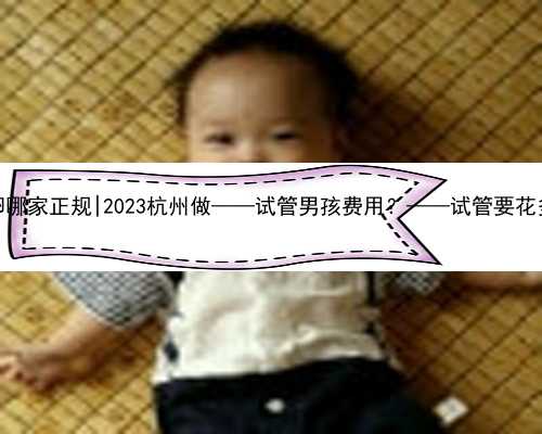 杭州供卵哪家正规|2023杭州做——试管男孩费用？——试管要花多少钱？